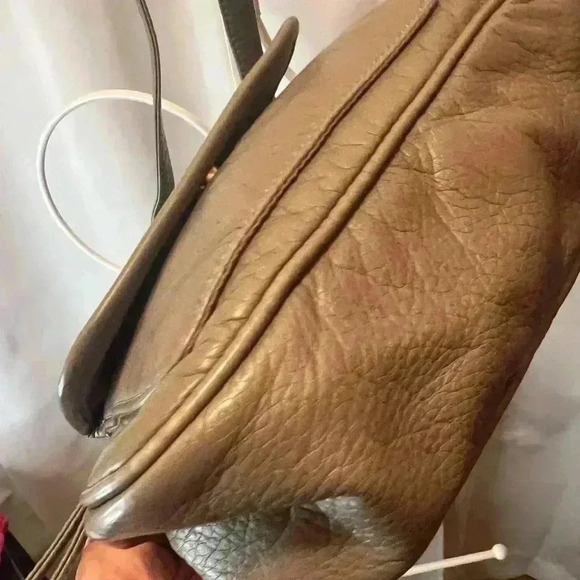 Grey Leather Crossbody Bag - Picture 5 of 14